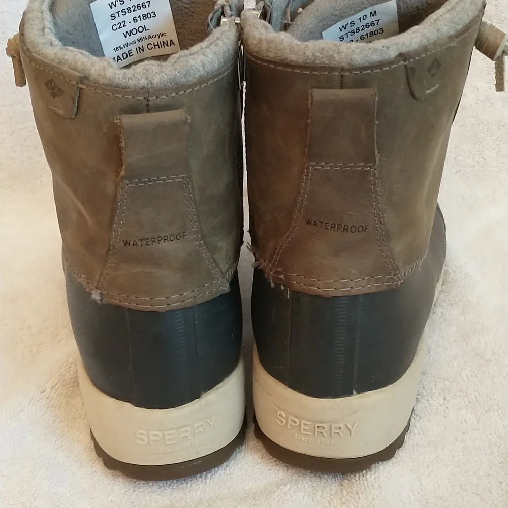 Sperry Maritime Repel Thinsulate Waterproof Snow Boot Women's Size 10,  15% Wool
